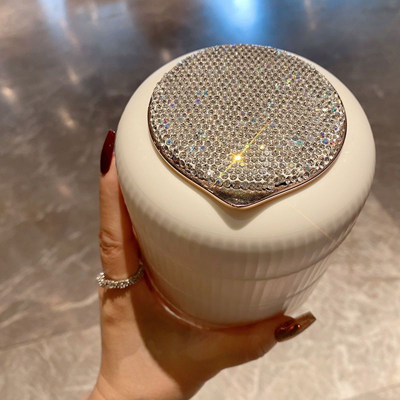 Organizador de joyas giratorio multicapa: caja de plástico resistente al polvo para pulseras, anillos y accesorios para el cabello (elegante y compacto)_voghion.com