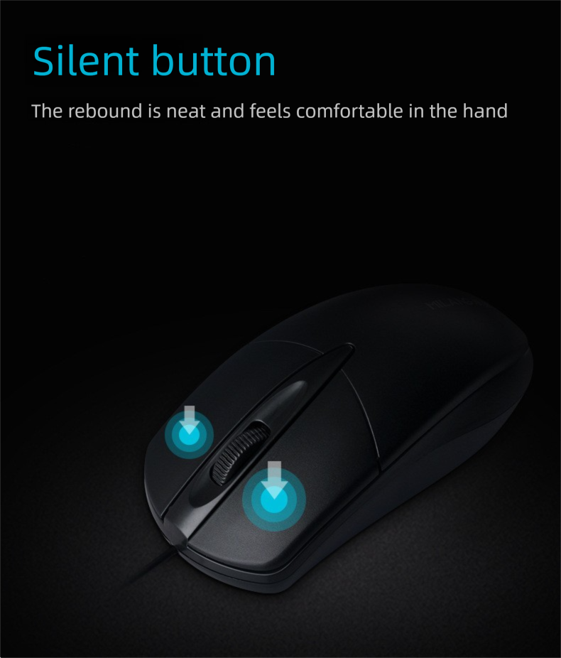 Milang M1 Wired USB Business Office Home Gaming Optical Mouse Desktop Computer Laptop_voghion.com