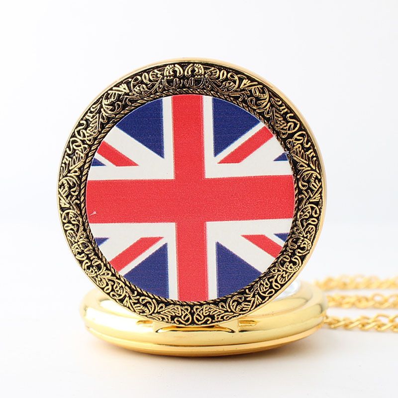 Pocket British Flag Patch Quartz Chain Dominant Men's Fashion Versatile Accessory Watch 2017 Spring_voghion.com