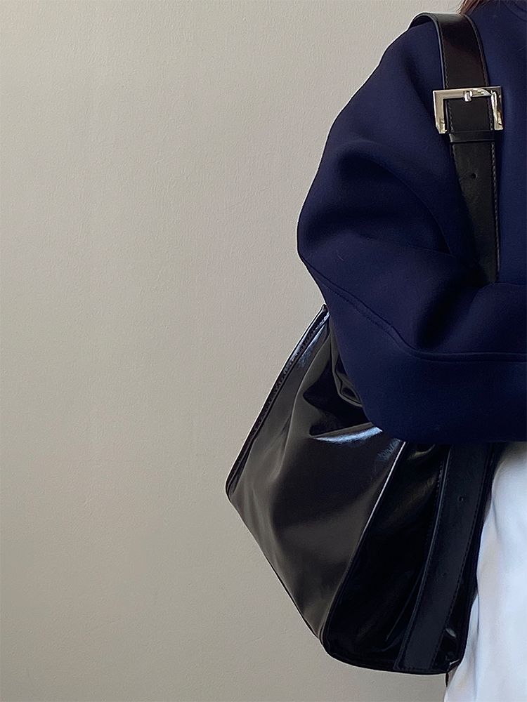 Tracolla larga in cera d'olio, tracolla singola per spostamenti semplici, nuova grande capacità, struttura versatile, borsa tote in morbida pelle,_voghion.com
