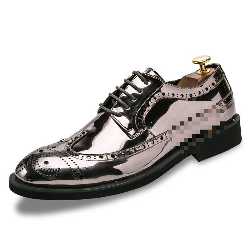 TerraStride Boots Blue Enchantress Xiaolang Same Style Spirited Young Man Puntige Leren Schoenen Heren Casual Brogue_voghion.com