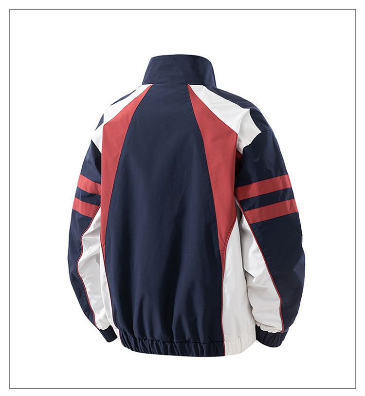 Inspiriertes Herbst-Set aus Jacke und Hose für Teenager – trendiges Streetwear-Outfit für Highschool- und College-Studenten (M-3XL, Marineblau/Schwarz/Weiß)_voghion.com