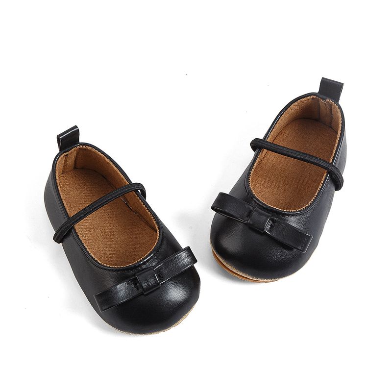 Primavera e autunno nuove scarpe da passeggio per bambine con fiocco a farfalla e fondo antiscivolo G406_voghion.com