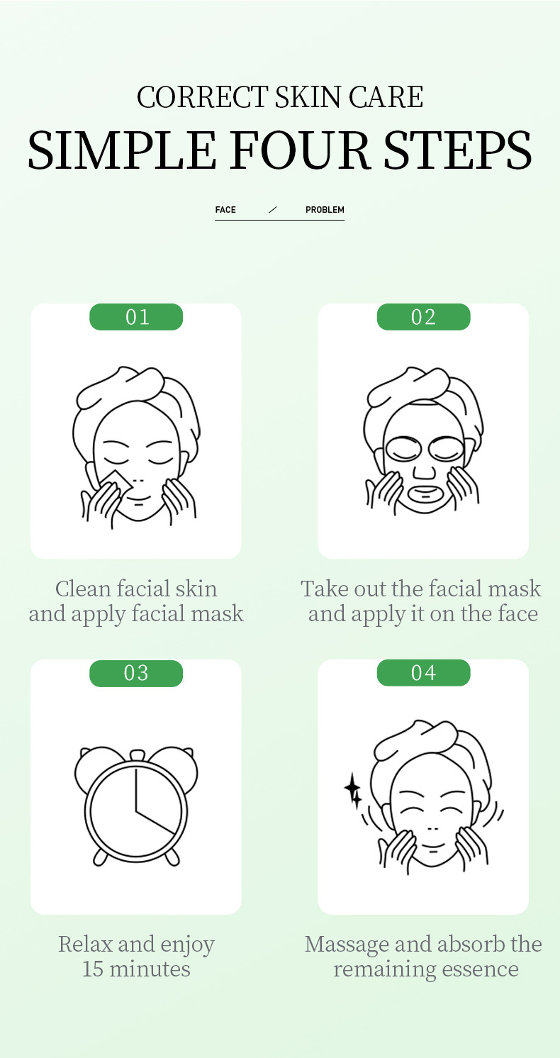 BIOAOUA Maschera viso idratante con amminoacidi di fagioli mung, acqua lenitiva, idratante e restringente per i pori_voghion.com