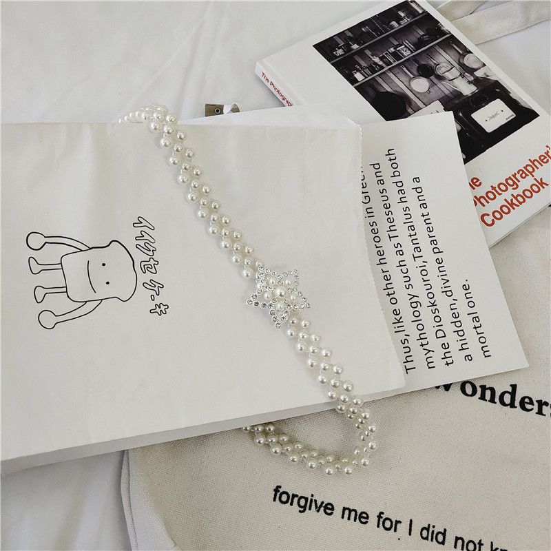 Abito versatile da donna, sottile catena in vita con perle alla moda coreana, semplice cintura elastica estiva con perline per abiti_voghion.com