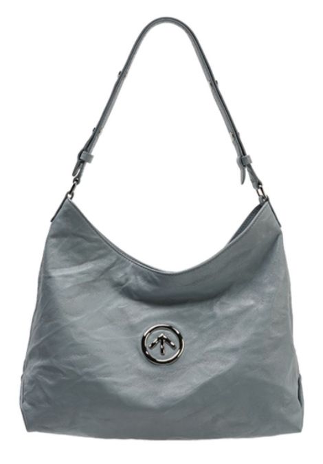 GROTTO Borsa a mano Hobo in pietra nera unisex, con tracolla, in morbida pelle, da ascella_voghion.com