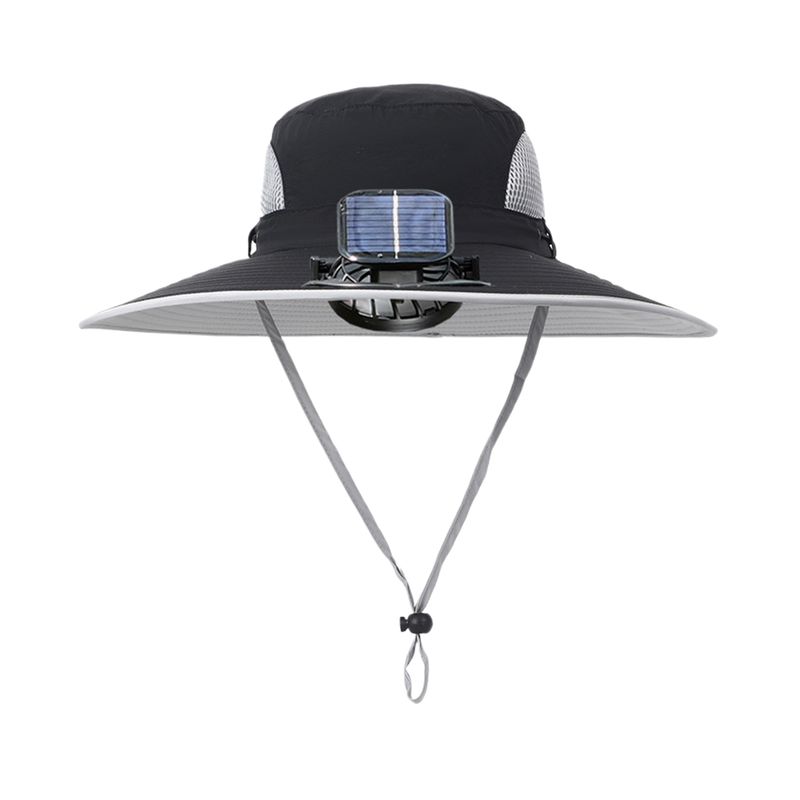 Cappello da sole con ventola USB - Cappello estivo a tesa larga rinfrescante_voghion.com