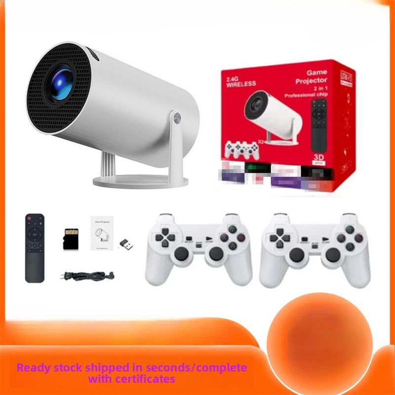 Proiettore per console di gioco Android Smart, proiettore cinematografico Smart WIFI 4K ad alta definizione. Include oltre 2.000 giochi._voghion.com