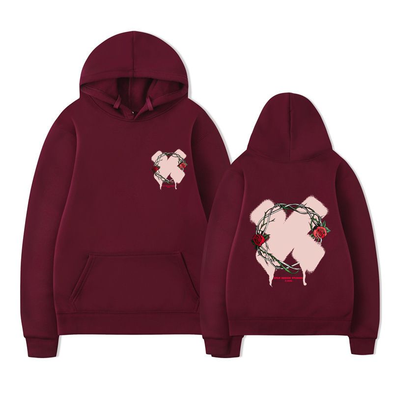 Felpa con cappuccio unisex con stampa di lettere di nuova moda per uomo e donna autunno inverno_voghion.com