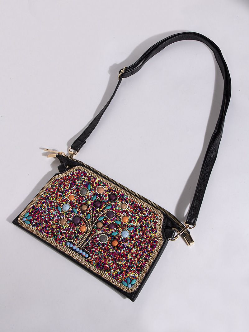 Borsa a tracolla monospalla da viaggio in stile bohémien con perline di riso, conchiglia, fiore, vendita calda, da donna, borsa a conchiglia_voghion.com
