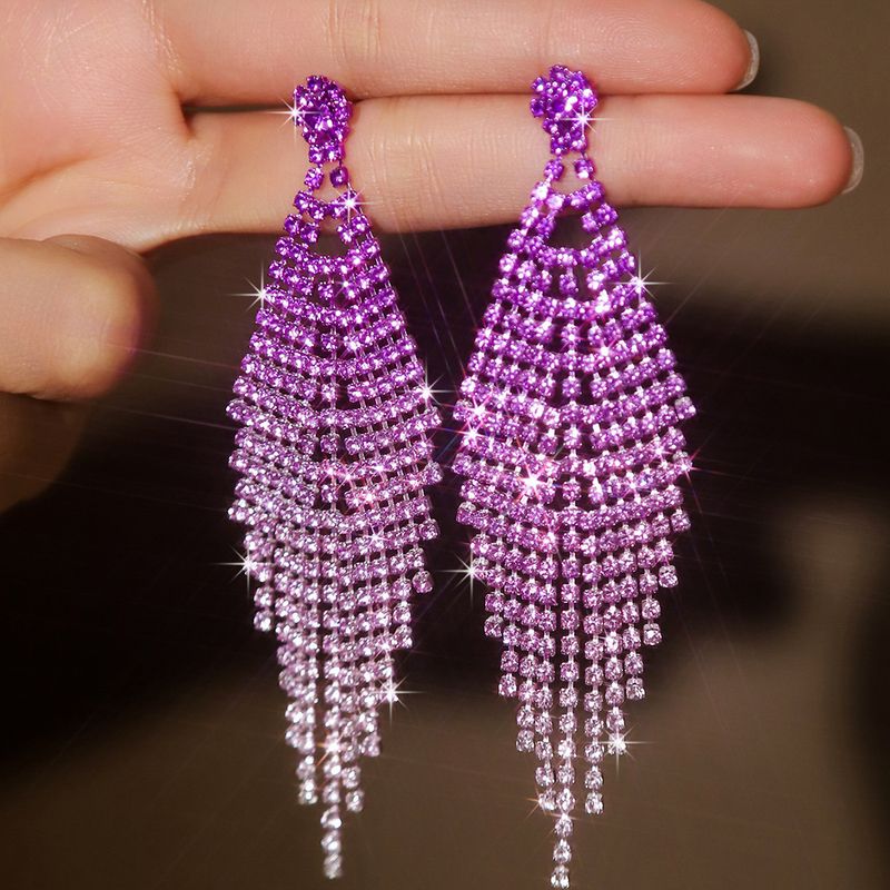 Neue Mode voller Diamant Quasten High-End-Licht Luxus Stil personalisierte Design Ohrringe_voghion.com