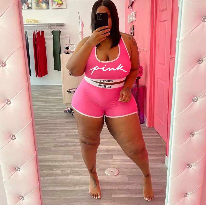 Women's Clothing Independent Station Fashionable Casual Sexy Letter Print Swimsuit Two-piece Set_voghion.com