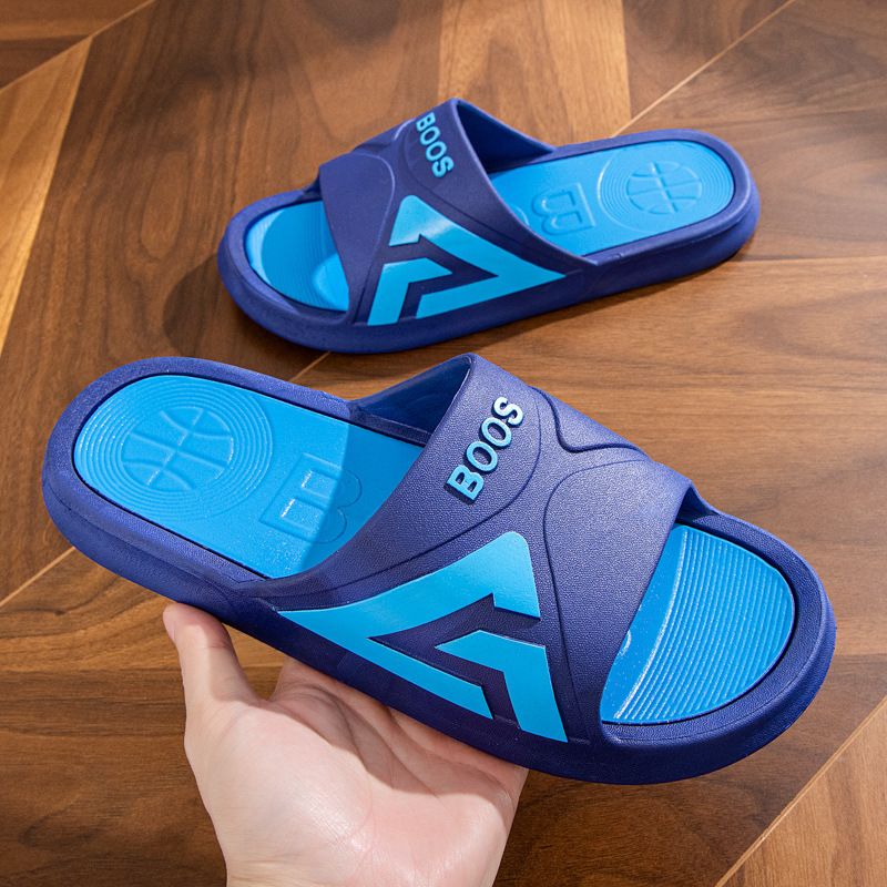 Sandali da uomo alla moda per l'estate. Sandali da interno con suola spessa e mono-linea. Pantofole da esterno alla moda per studenti._voghion.com
