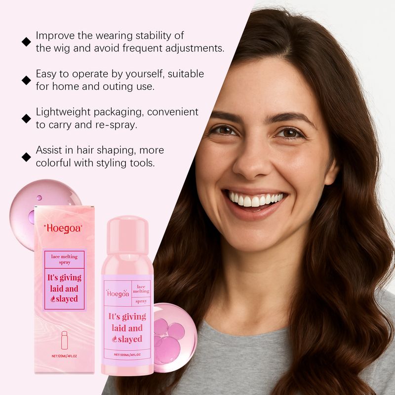 Hoegoa Adhesive Wig Lace Setting Invisible Adhesion Lightweight Refreshing Care Spray_voghion.com