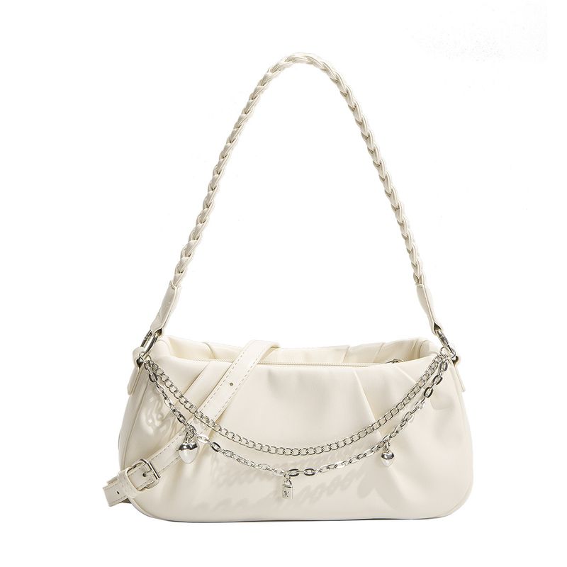 Damestassen Nieuwe modetrend All Match ketting geplooid ontwerp Twist schouderband Koreaanse stijl schouder crossbody damestas_voghion.com
