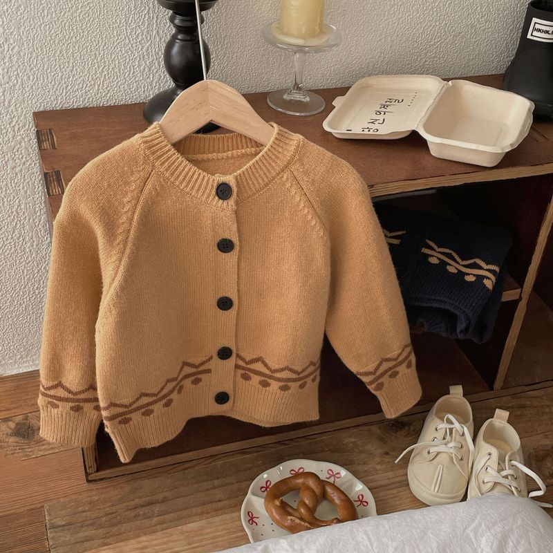 ChildenBoysAutumnCardiganKoreanSplicedLongSleeveKidsBabysBoysSweaterCoatRoundCollarToddlerBoysOpenStitchCoats_voghion.com