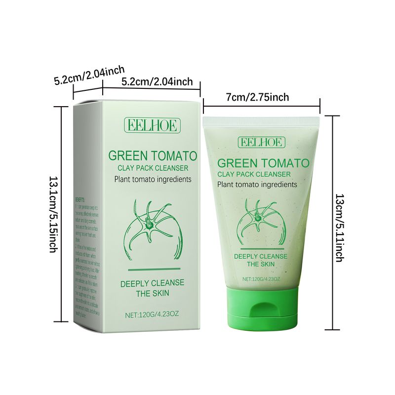 EELHOE Green Tomato Cleanser, Clean Facial Pores, Balance Oil And Moisturize Skin Cleanser_voghion.com