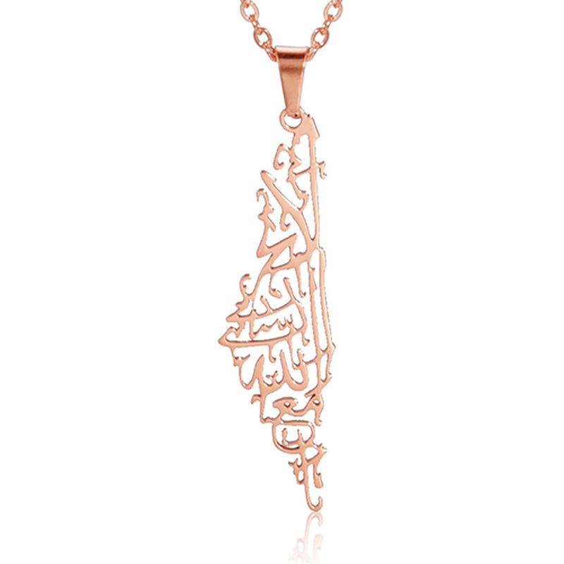 Hot Sales My Shape Pastine Pendant Necklaces for Women Men Stainss Steel Hollow Map Necklace Choker Chain Ma Jewelry_voghion.com