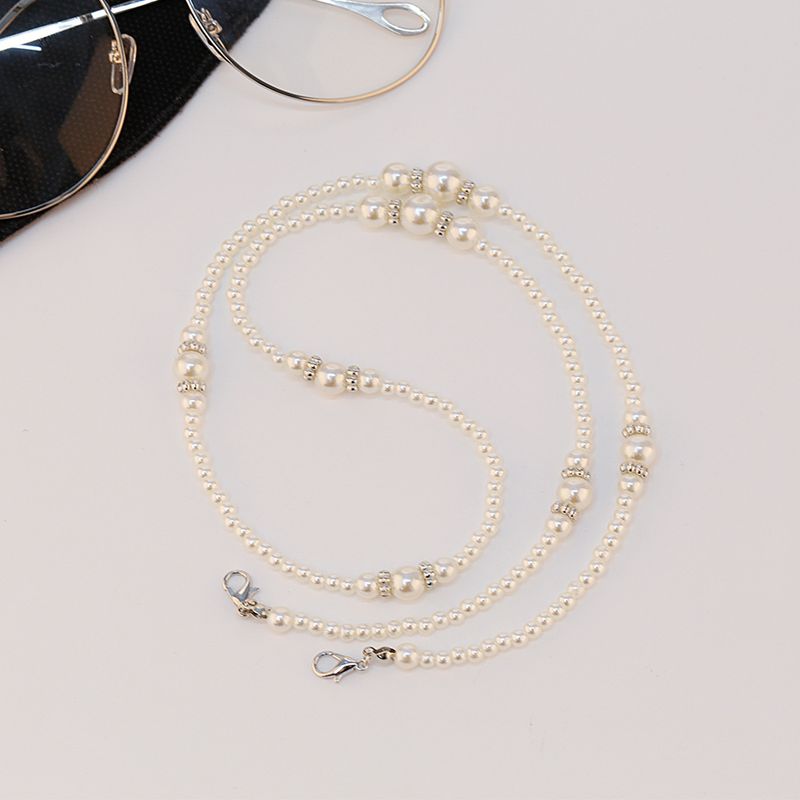Korean And Japanese New Style Small Fragrance Pearl Anti-Lost Mask Accessories Simple Fashion Glasses Chain_voghion.com