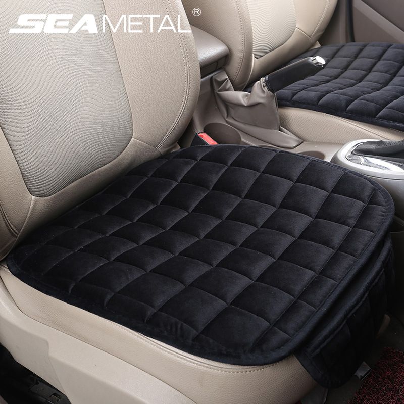 SEAMETAL Plush Cover Ultra-Soft Cushion Anti Slip Car Seat Protector Mat Universal For Sedan Suv Truck Pick-Up_voghion.com