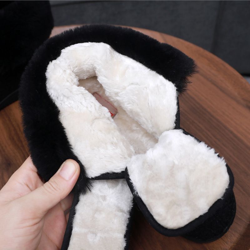 Botas altas cálidas de invierno 2025 para mujer, con forro polar, cuello ancho de piel de oveja y algodón con forro de plumón._voghion.com