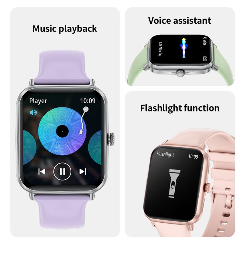 Smartwatch, Blood Oxygen And Blood Pressure Health Monitoring, Multi-functional Waterproof Step-counting Alarm Watch_voghion.com