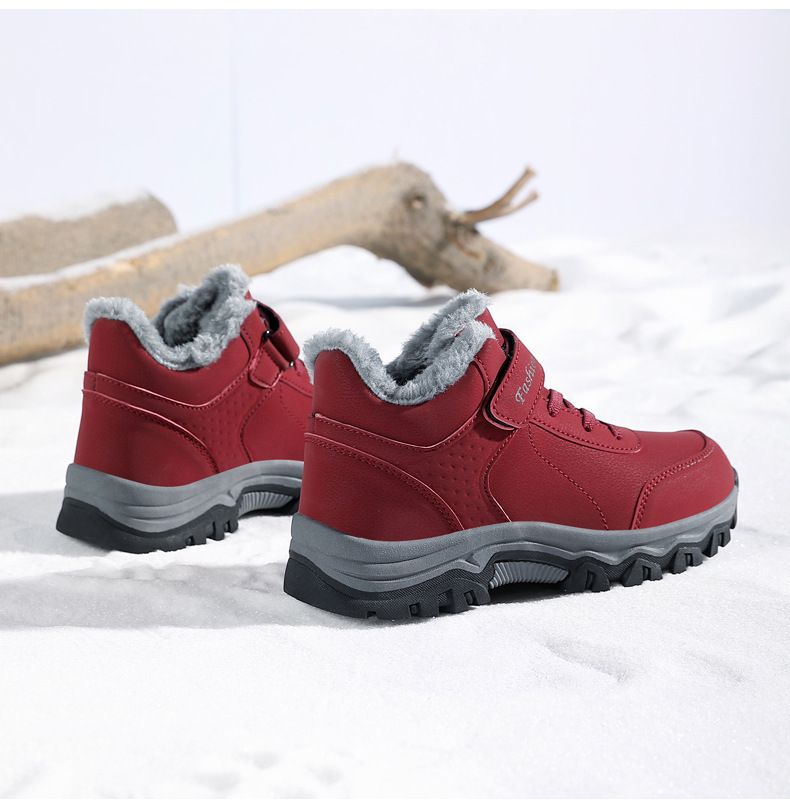 Stivali da neve invernali da uomo e da donna, impermeabili, antiscivolo, comode, isolate, scarpe da trekking per passeggiate all'aperto, abbigliamento casual_voghion.com