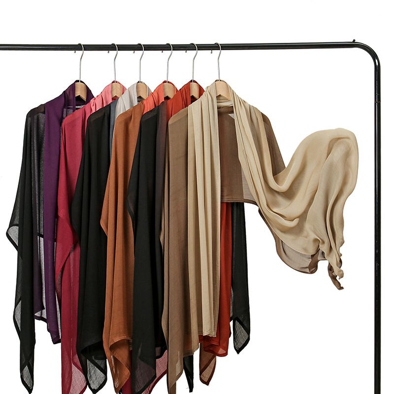 Sciarpe da donna, stile retrò letterario, colore sfumato, a tesa larga, sciarpa lunga in rayon, leggera protezione solare, scialle, telo da spiaggia, foulard_voghion.com
