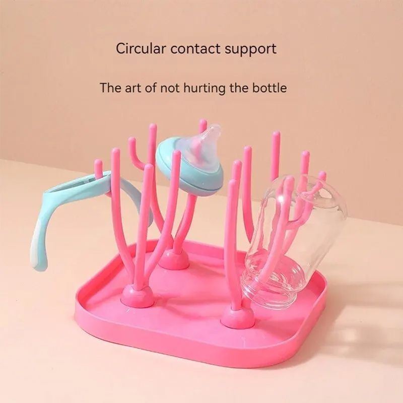 Baby Bottle Drying Rack Feeding Cup Holder Removable Tree Shape Rack Cleaning Pacifiers And Accessories Storage Drying Shelf_voghion.com