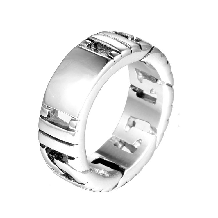 Accessories Men's Braided Cuban Stainless Trendy Titanium Steel Chain Ring_voghion.com