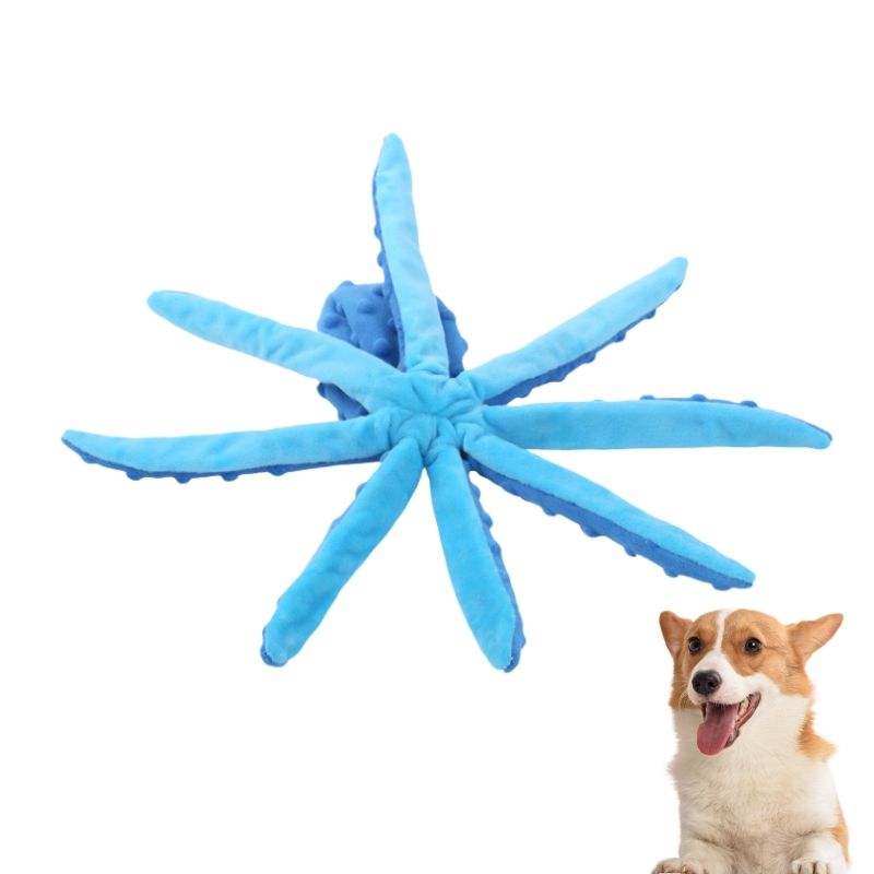 Plüschtiere, Sprachpuzzle in Form einer Oktopusschale, bissfestes interaktives Spielzeug, Kauspielzeug zur Zahnreinigung, von PawParty Store_voghion.com