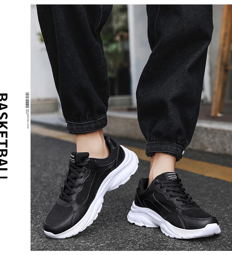 Men 2024 New Casual Shoes Male Black Outdoor Shoe Size 46 Breathable Sports Basket Sneakers Fashion Lightweight Walking_voghion.com