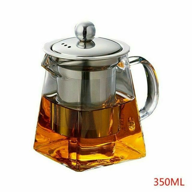 350-750ML Klar Varmebestandig Klar Glas Tekande Med Infuser Kaffe Teblad Urtekande Blomst Tekande Mælk Juice Beholder_voghion.com