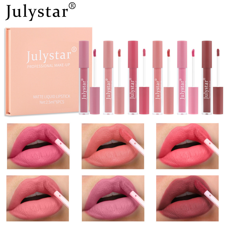 Matte Mist Lip Glaze Student Set Box, Staying Cup, Non fading Lipstick Recommended Makeup_voghion.com