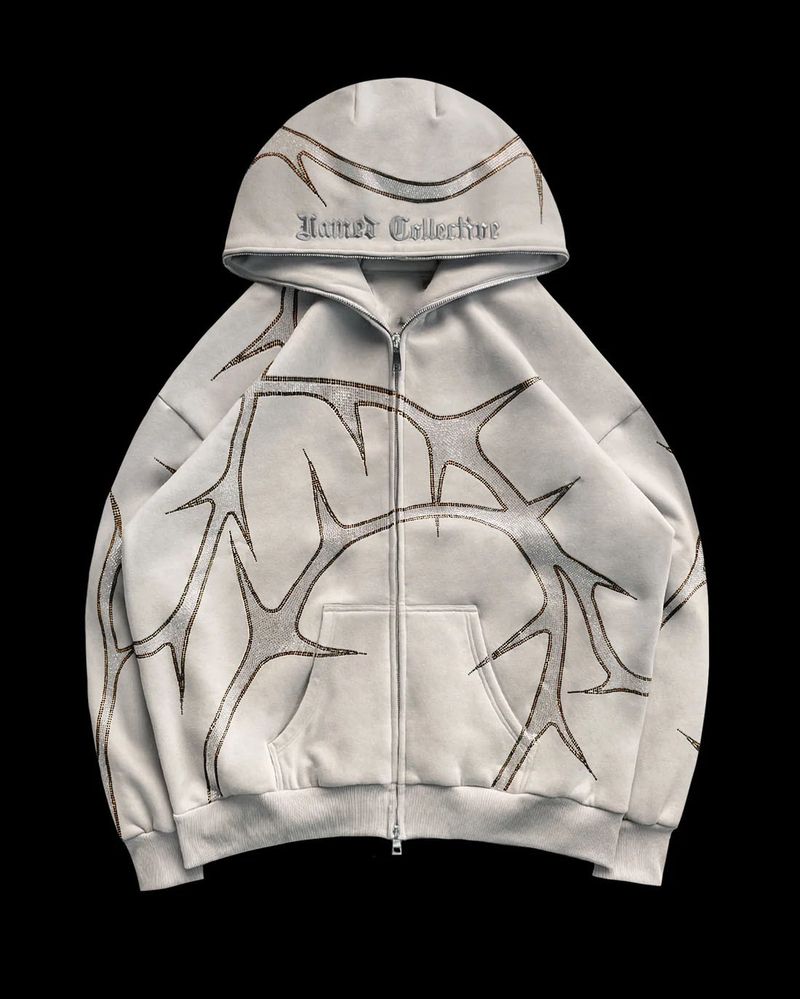 Herrenbekleidung Bedruckte Hot Diamond-Kapuzenjacke für Herren mit durchgehendem Reißverschluss, locker sitzende Kapuzenjacke mit Modelabel für Herren und Damen_voghion.com