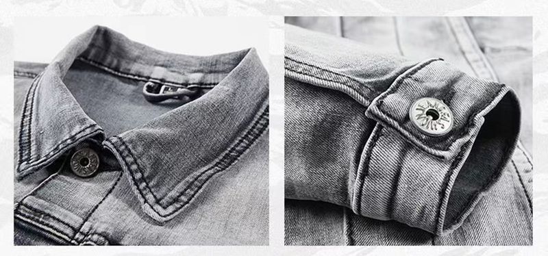 Ensemble deux pièces tendance pour homme, veste en jean et jean, tissu tricoté décontracté_voghion.com