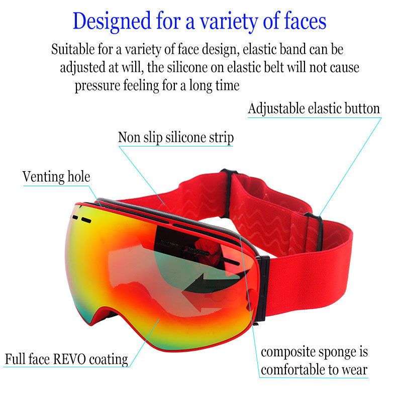Outdoor Duebelschützer fir Niwwel a Sand, Sportbrëller, Cocker Goggles, Skibrëller, Männer a Fraen_voghion.com