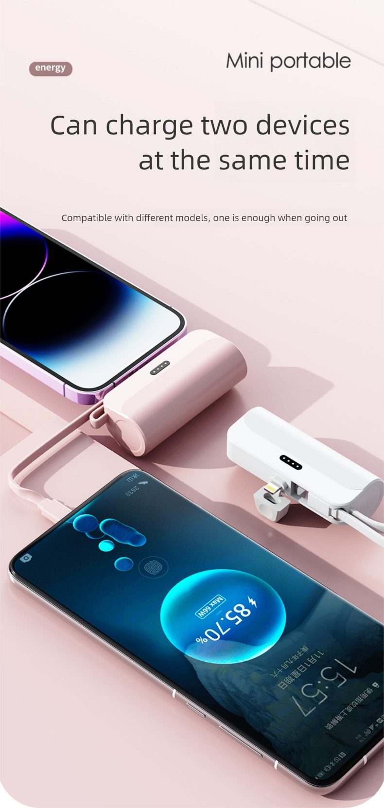 Mini Compact Capsule Pocket Bank Notfall 5000mAh Tragbare Mobile Stromversorgung Anpassbar_voghion.com