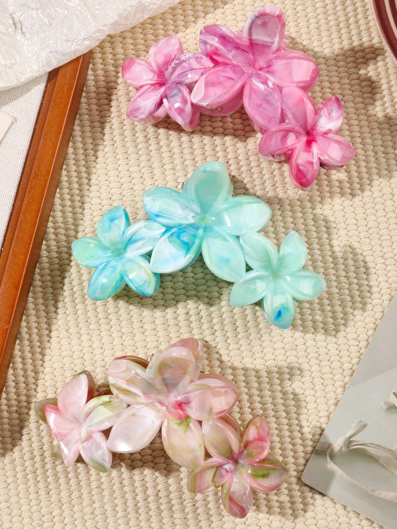 2/4/6 STK Sommerblumen-Haarklammer für Frauen, starker Halt, rutschfest, hawaiianischer Hibiskus, süßes Strand-Haar-Accessoire für dickes Haar_voghion.com