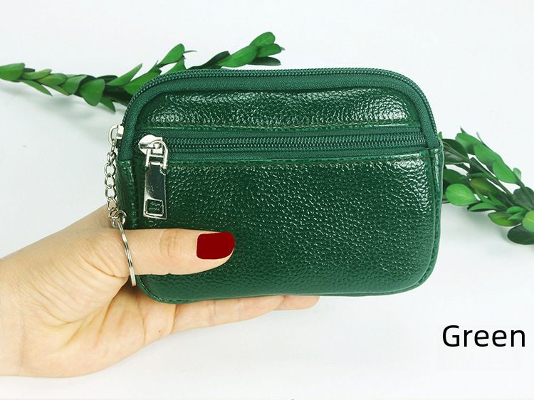 Spot 2022 Primavera Nova Bolsa de Cartão Pequena Estilo Europeu e Americano Carteira Curta Feminina Pupi Litchi Pattern Wallet_voghion.com
