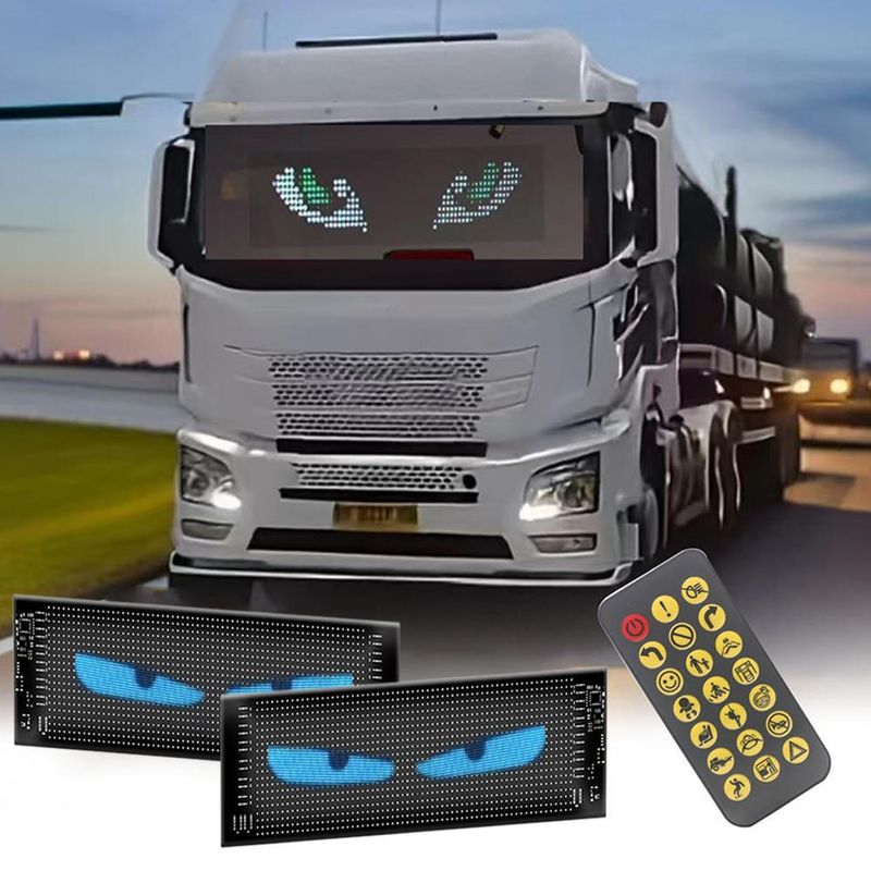 Adesivo per auto intelligente con luce LED dinamica per camion con schermo Demon Eye specifico per celebrità su Internet_voghion.com