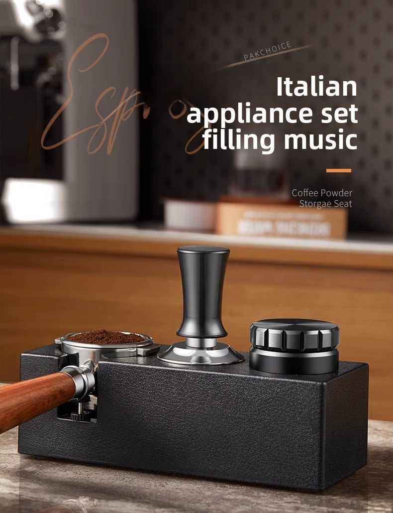 Macchina per caffè in polvere in acciaio inossidabile, pressa per polvere a tre polpa, pressa per polvere quantitativa di riempimento, set di stoccaggio integrato per martello_voghion.com