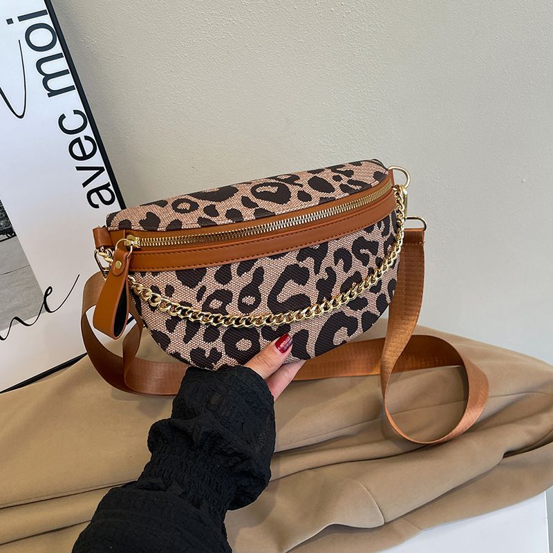 Borsa a tracolla monospalla con stampa leopardata, nuova moda, a quadri, da donna, con tracolla testurizzata_voghion.com