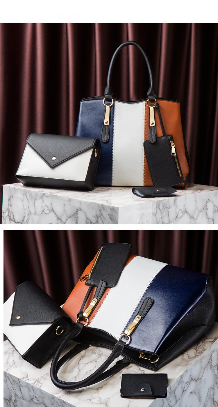Borse Donna New Fashion Contrasto di colore Combo Set di quattro pezzi Borsa a tracolla Messenger Clutch_voghion.com