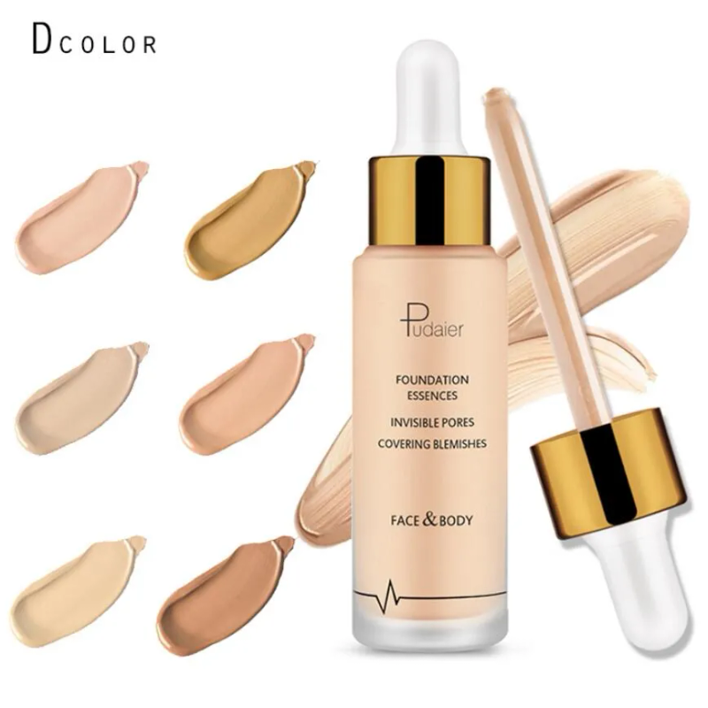 Pudaier Foundation Base Matte vloeibare make-up concealer Volledige dekking Langdurige gezichtscrème Whitening Fleuren Contour_voghion.com