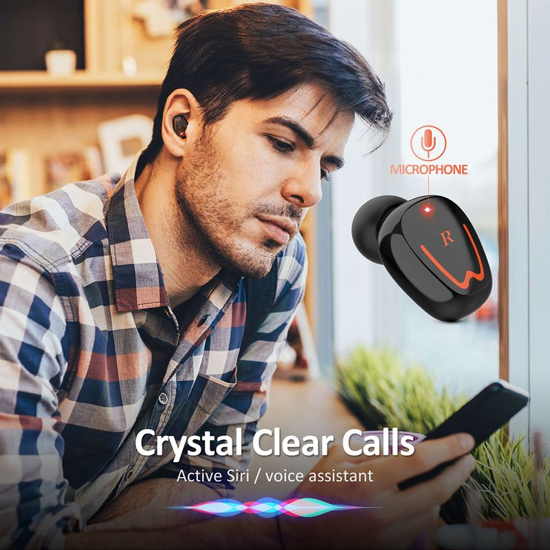 V1 Echte Stereo Bluetooth-kompatibel V 5,0 Wireless Headset mit HiFi Mikrofon LED Power Display_voghion.com
