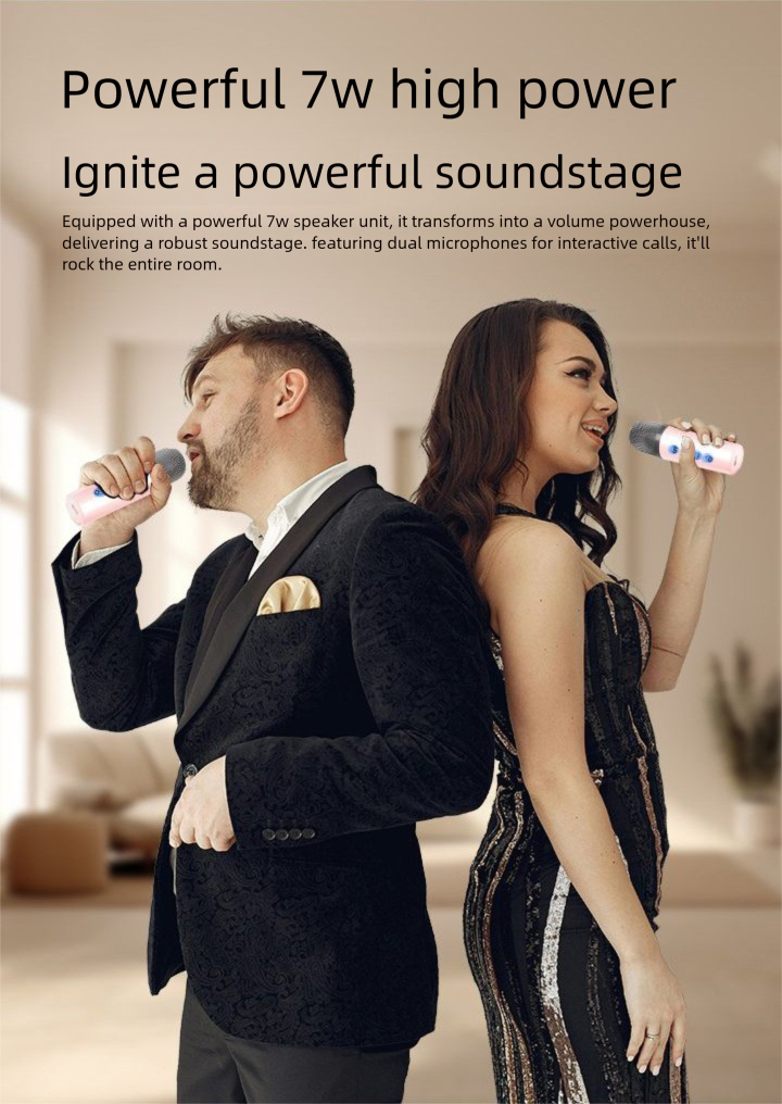 Nowy głośnik Bluetooth YF96 do karaoke w domu, mikrofon dla dzieci, śpiew na świeżym powietrzu, rodzinny KTV_voghion.com