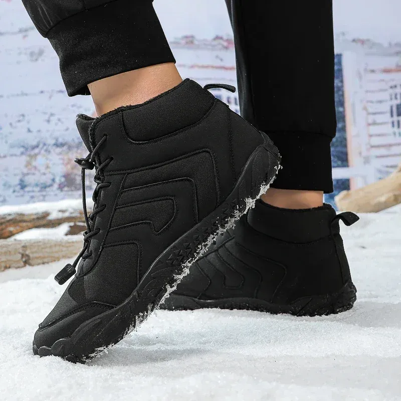 2025 Neue grenzüberschreitende Baumwollschuhe für Herren und Damen, mit Fleece gefüttert, warm, lässig, für Paare, bequem, für zu Hause, dicke Baumwollstiefel_voghion.com