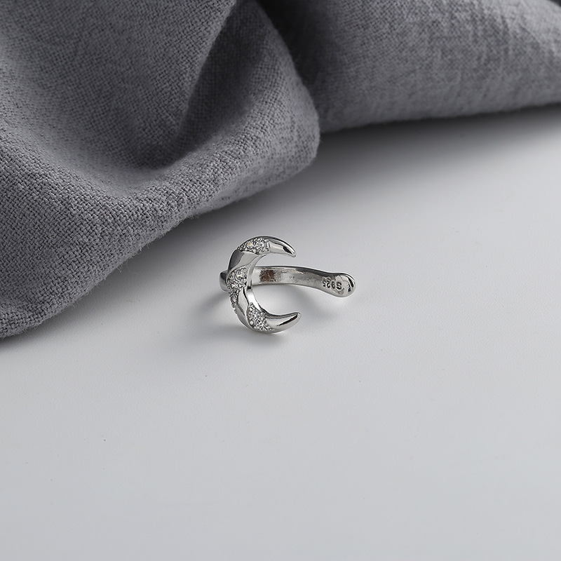 Sterling VENUS Sier Fashion Zircone Avvolgimento Luna Orecchino Clip Signore Personalizzato Orecchio Osso Clip Orecchini Gioiello Anelli_voghion.com