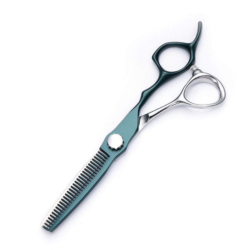 CNC salão de 6 polegadas, cabeleireiro profissional, cortadores de dentes planos, conjunto de tesouras de desbaste, cortadores de cabelo_voghion.com